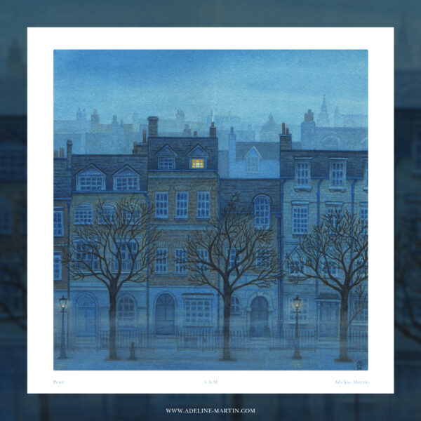 TIRAGE D'ART - 6 a.m - 33 x 33 cm (35€) | GRAND TIRAGE